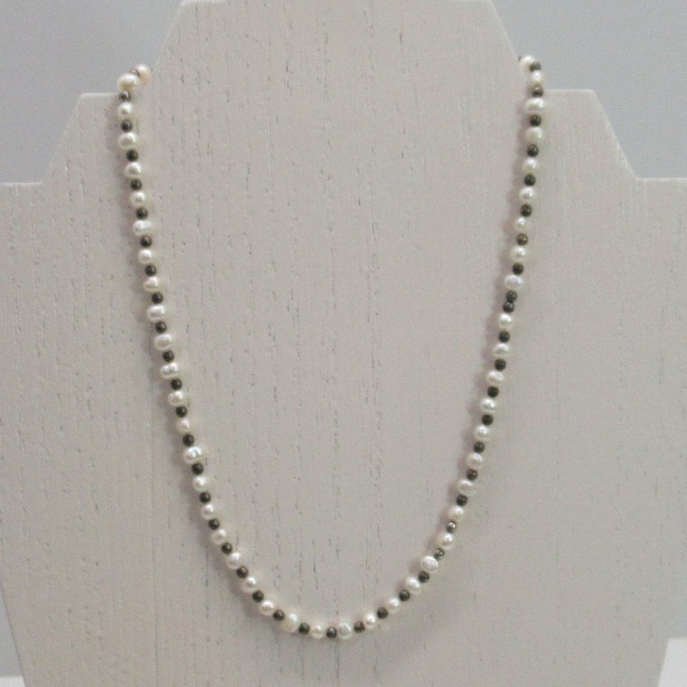 925 Vintage Sterling and Pearls Choker